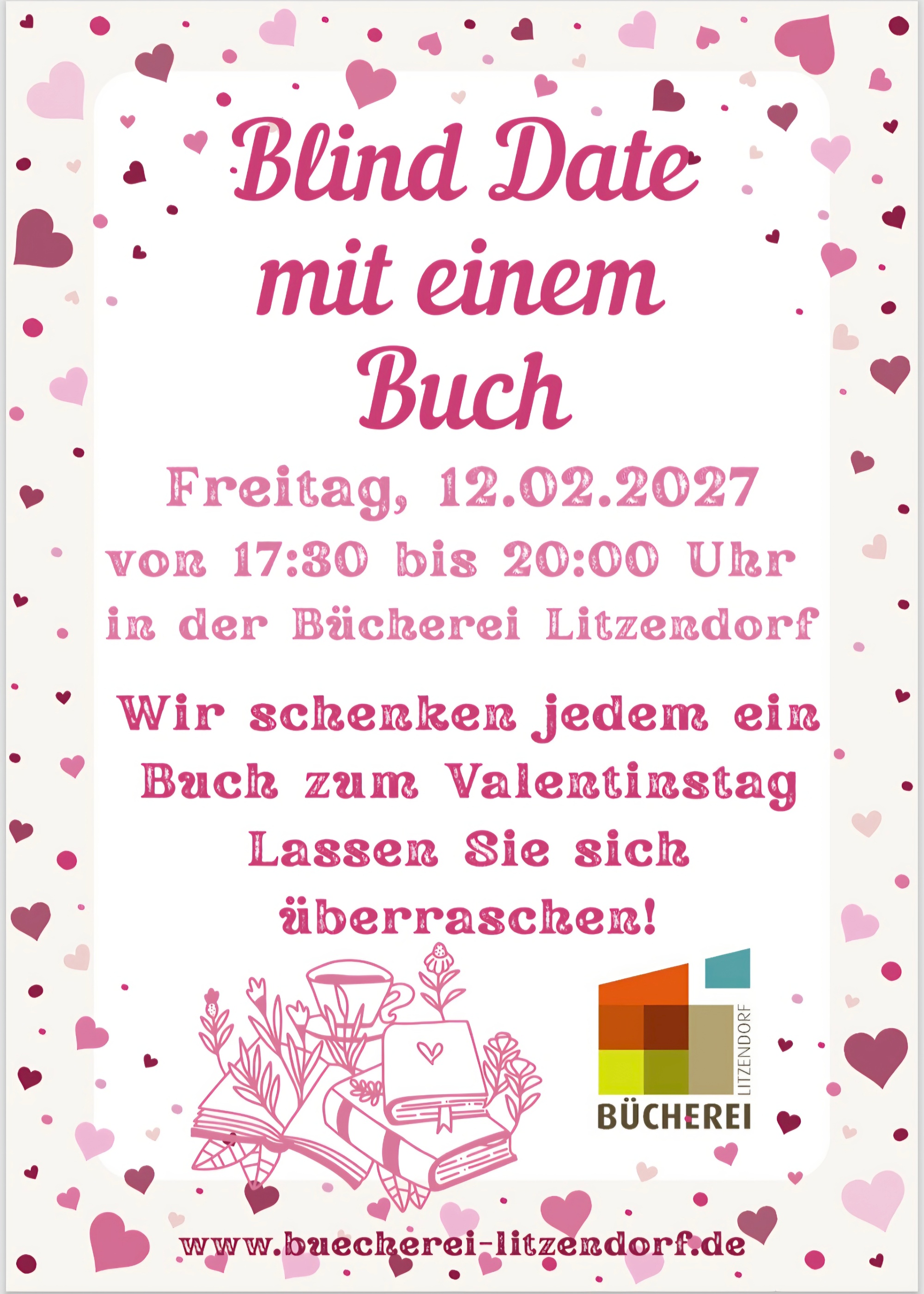 Blind Date mit einem Buch Veranstaltungsankündigung, Wir verschenken ein Buch